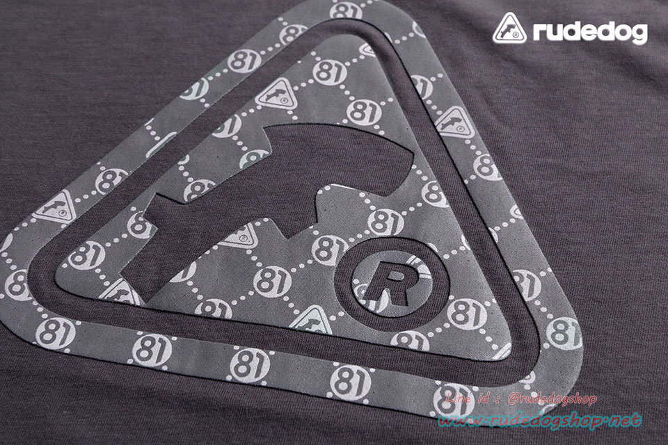 เสื้อยืด rudedog รุ่น Captain (กัปตัน) เทคนิดงาน 3D สีเทาอ่อน