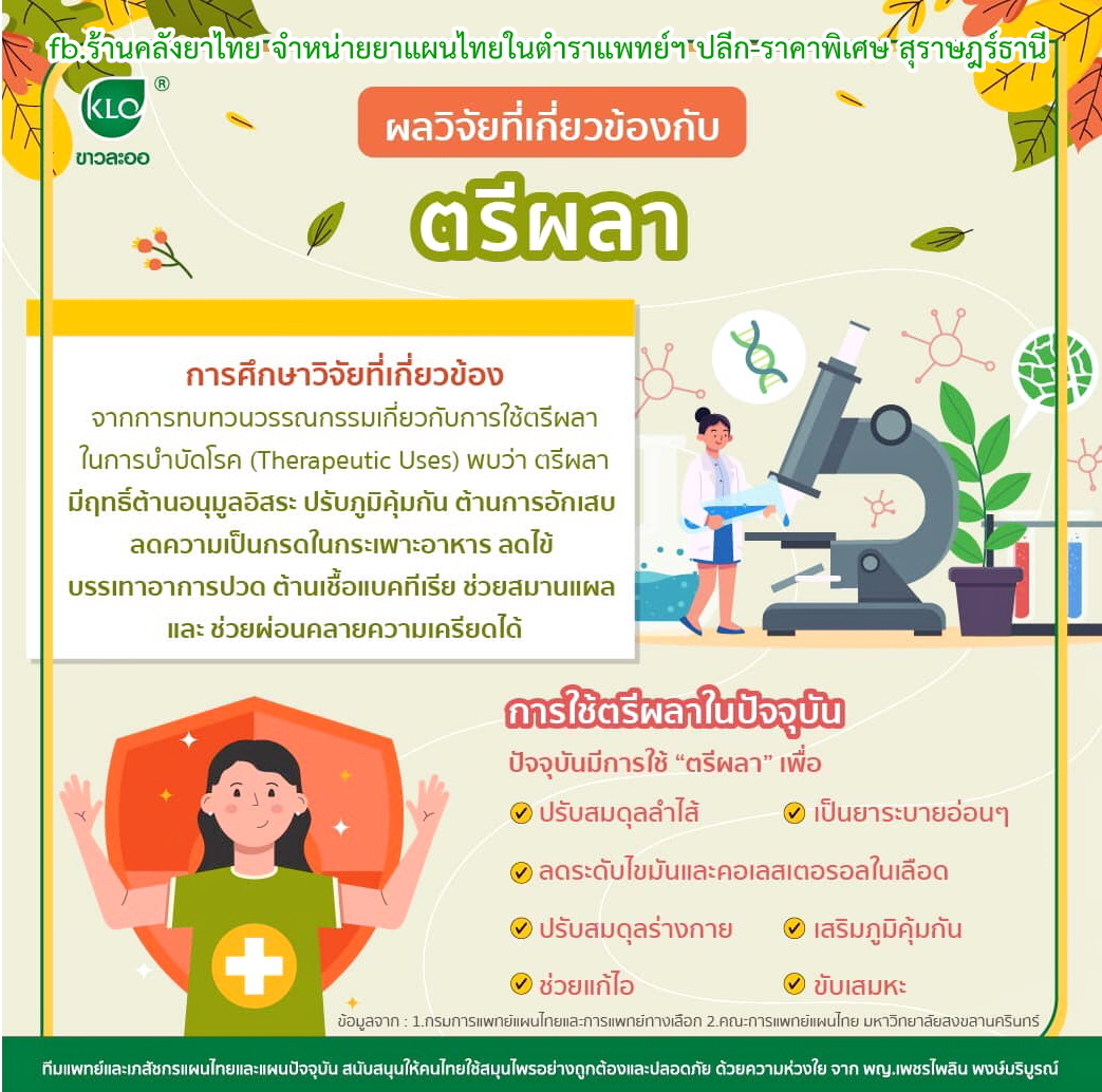 ยาตรีผลา ยาในตำราแพทย์แผนไทย