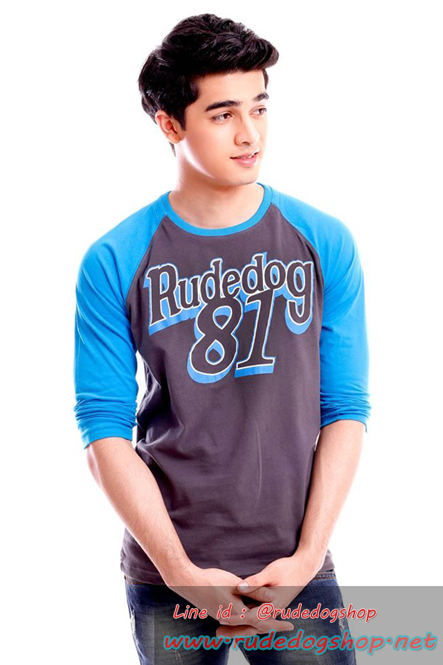 เสื้อยืดแขนสามส่วน Rudedog รุ่น Border Size S