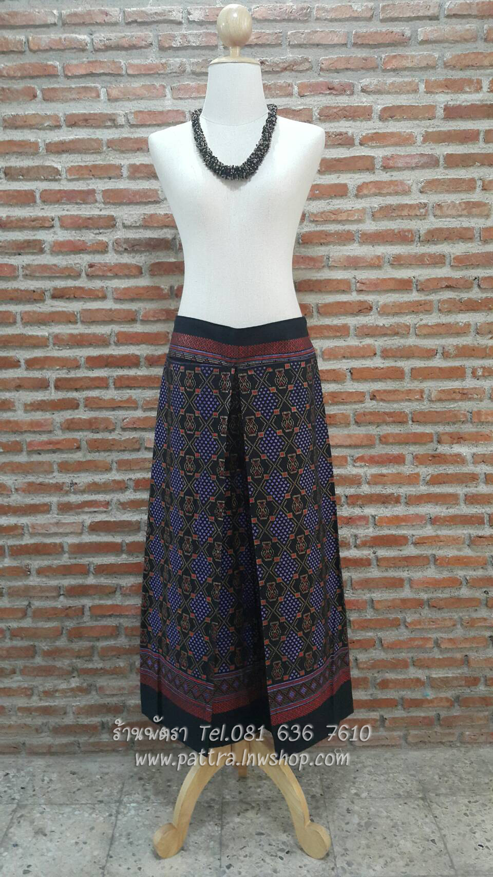 กางเกงผ้าฝ้ายผ้าพื้นเมือง