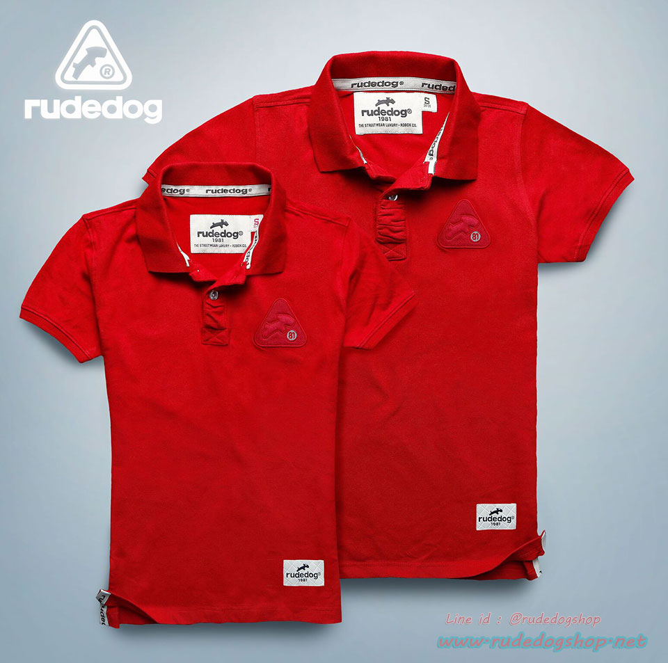 เสื้อโปโลผู้ชาย rudedog รุ่น Bermuda สีแดง ไซส์ L (41-42)
