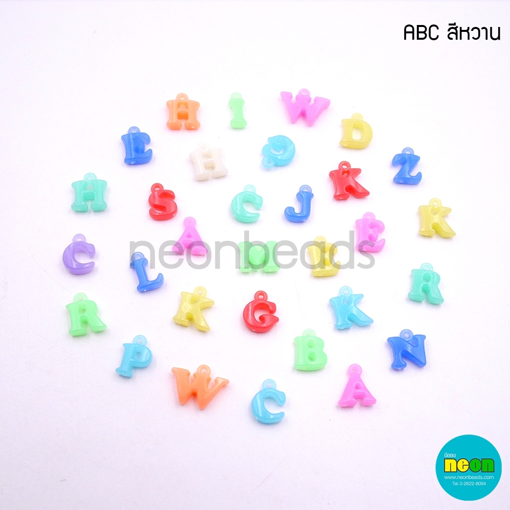 พลาสติกสำหรับห้อยABCสีหวานคละสี/225กรัม