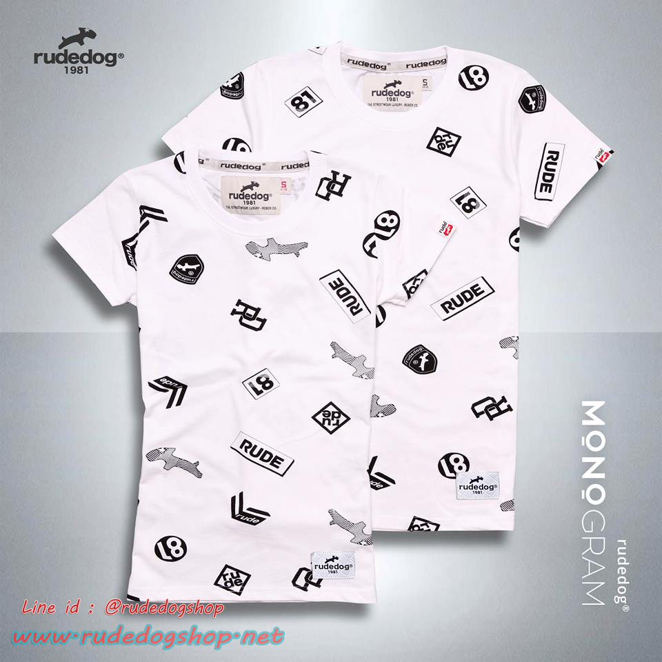 เสื้อยืดแขนสั้น Rudedog รุ่น MonoGram Size L