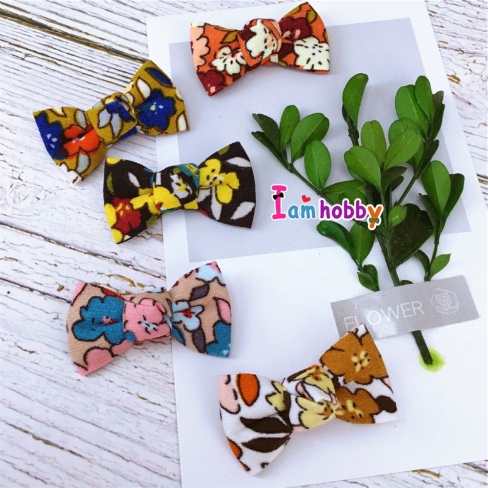 ริบบิ้นผ้า เทปผ้าสไตล์ญี่ปุ่น ขนาด 10 มิล ลายดอกไม้ (1 หลา) เลือกสี