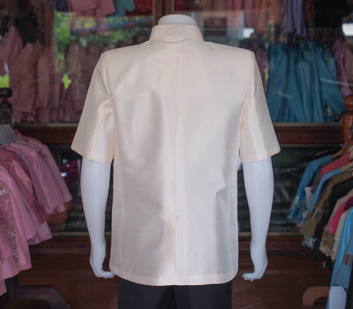 เสื้อสูทไหมมุก สีครีม ไซส์ S