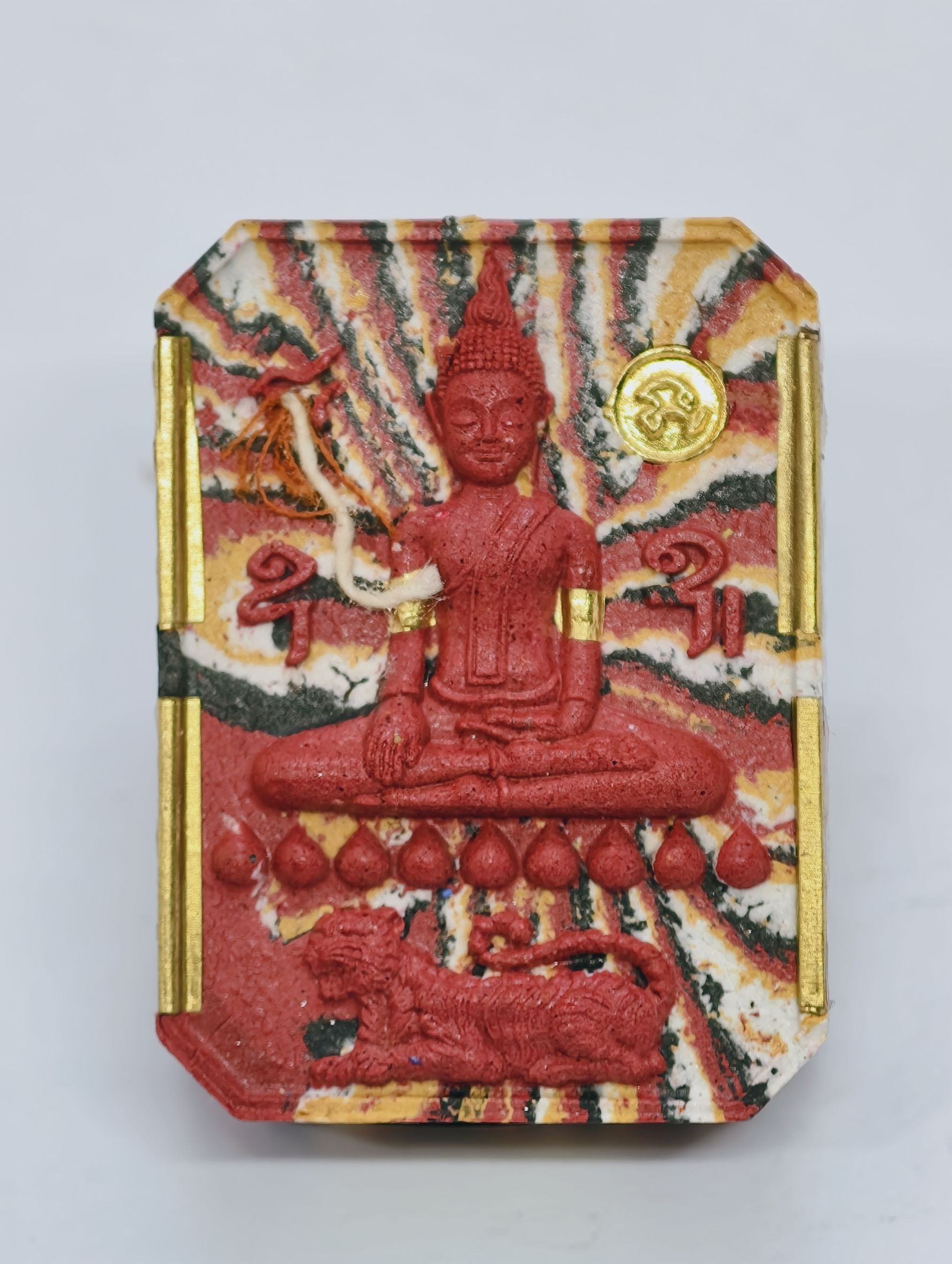 หลวงพ่อประสูติ วัดในเตา สมเด็จเสือนอนกิน พยัคฆ์เศรษฐี ชุดงานมาสเตอร์พีซ ตะกรุดทอง 4 ดอก KA2392