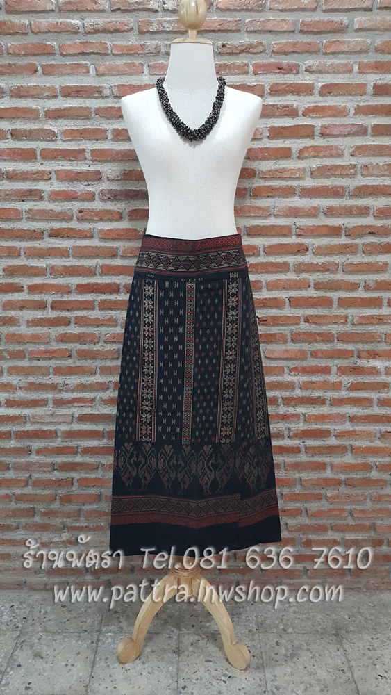 กางเกงกระโปรงผ้าฝ้ายขายาว