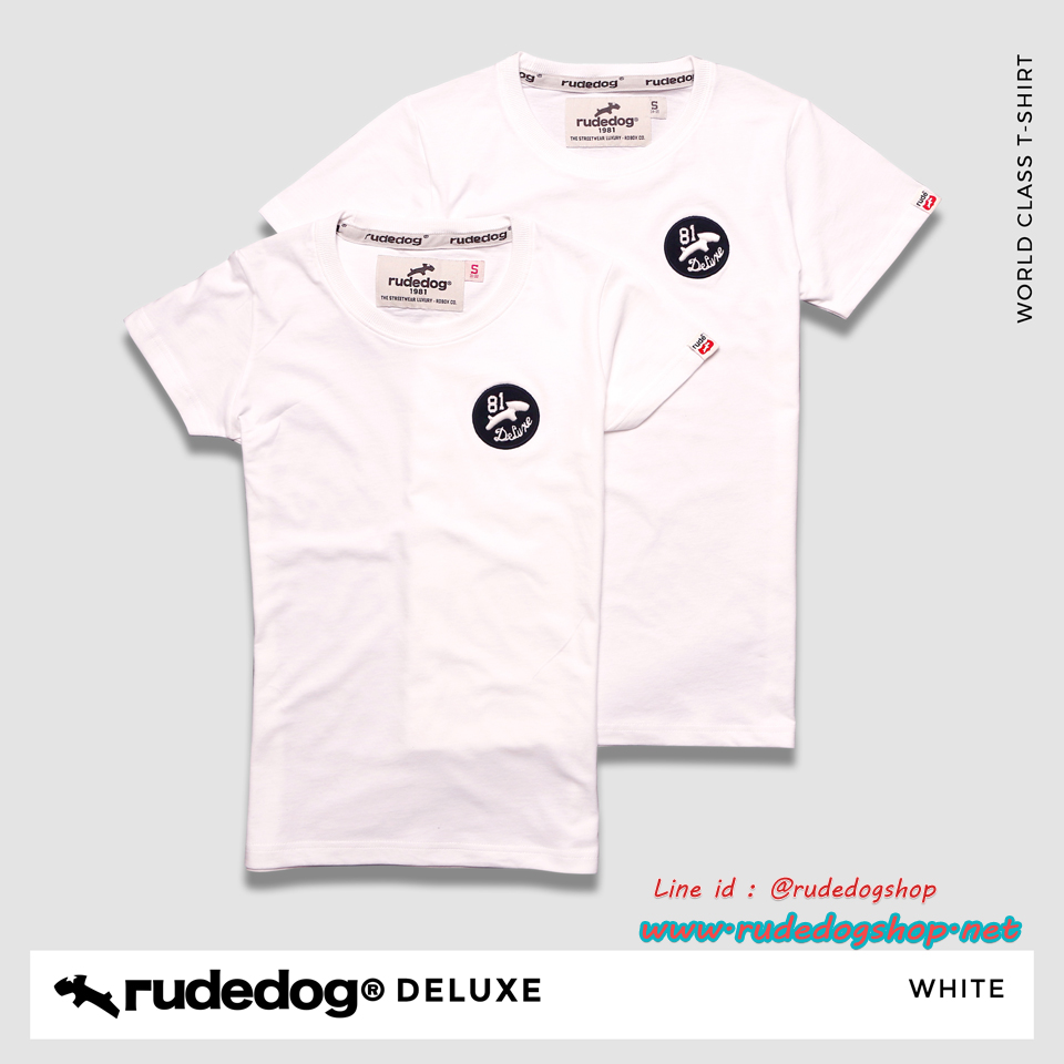 เสื้อยืดผู้หญิง Rudedog รุ่น Deluxe สีขาว