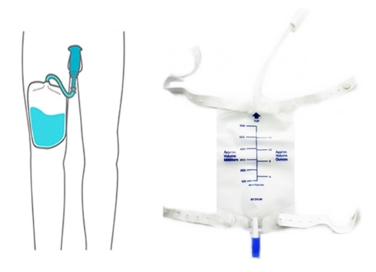 BMI ถุงปัสสาวะติดขา Urinary drainage bag (Leg Bag) 600 มล.