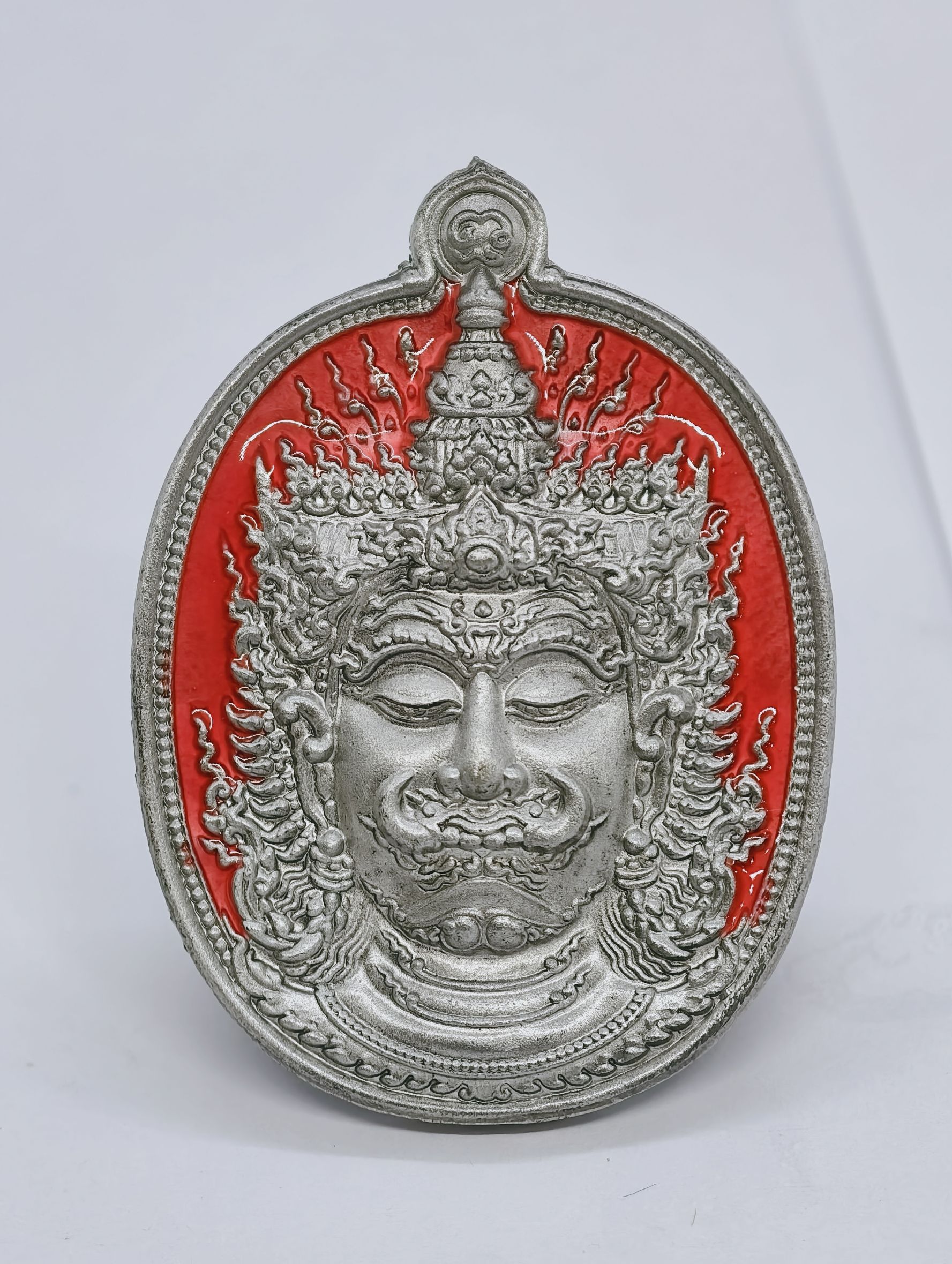 หลวงพ่อพัฒน์ วัดห้วยด้วน เหรียญ รุ่น เทพเศรษฐี หน้าเทพ พระราหู (KA2516)