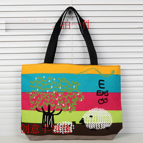 กระเป๋าสะพายผ้าแฟชั่นเกาหลี shopping bag