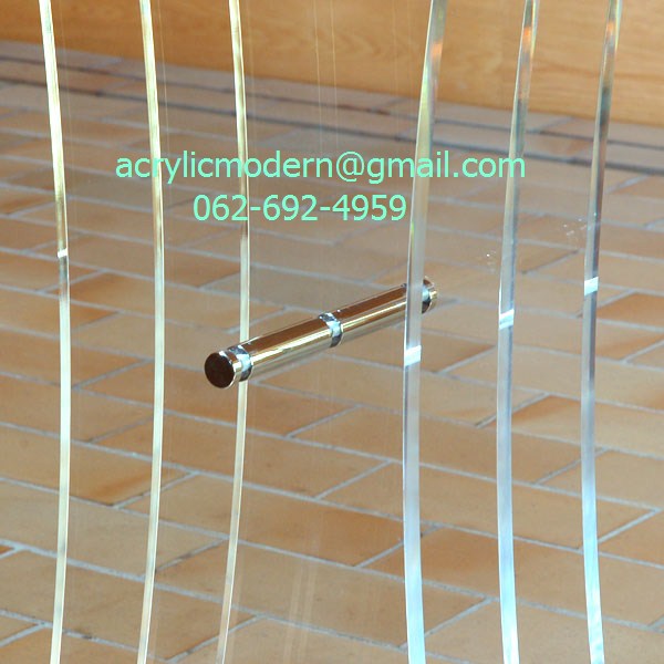 โพเดียมอครีลิค แบบถอดประกอบทรงโค้ง