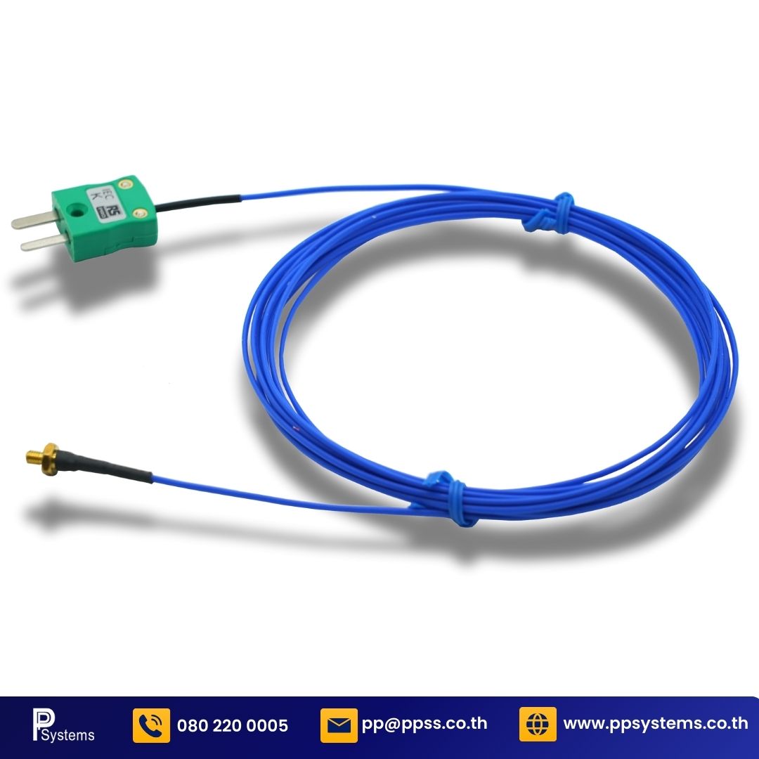 HEATwave Bolt Head Thread M3 x 4MM PTFE Blue Wire Thermocouple Type K - 3m long l สายวัดอุณหภูมิ