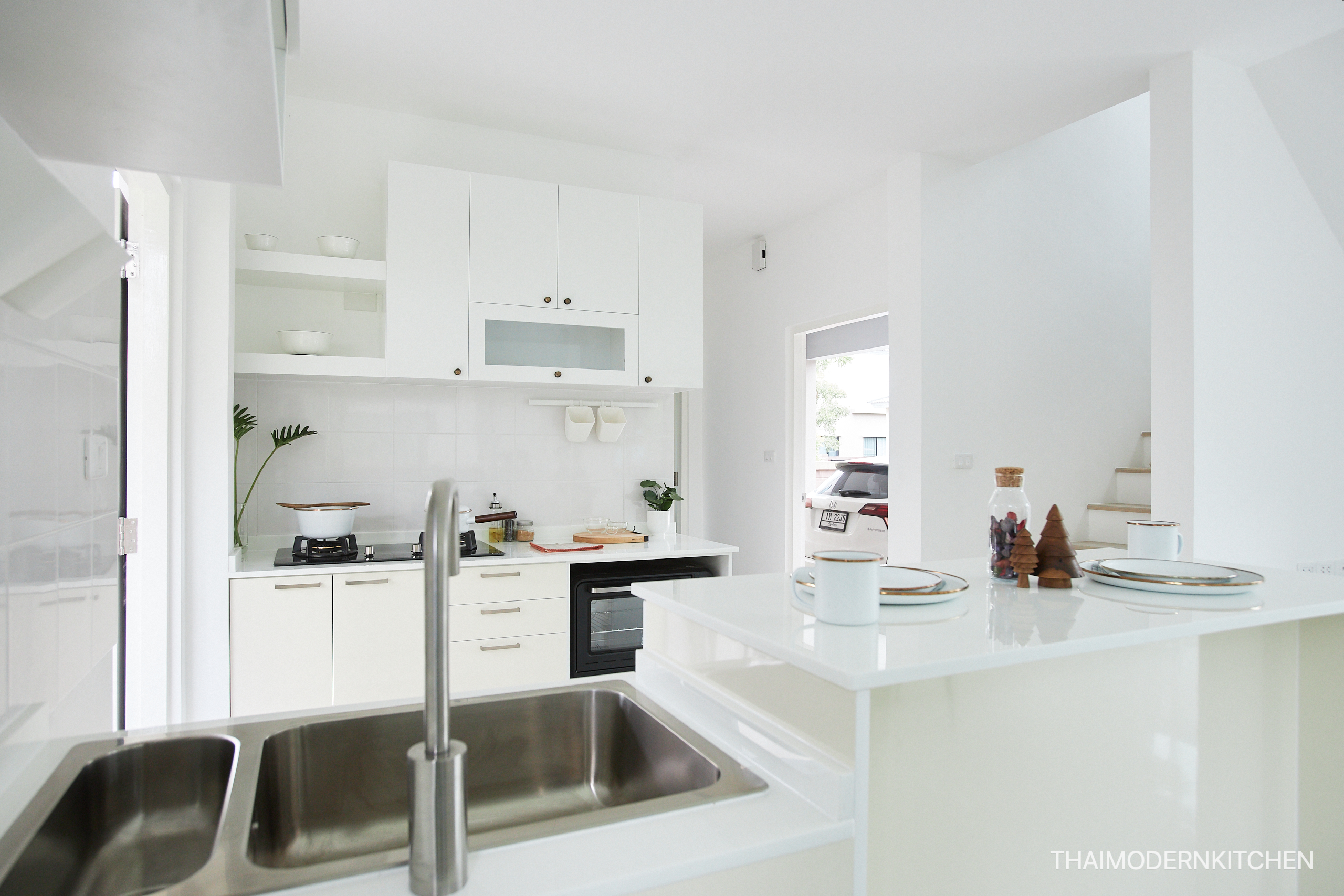 ครัวบิ้วอิน บ้านคุณสุรศักดิ์ 1.9 ตู้บน+ล่าง 2.1 counter 1.4 ตู้บน