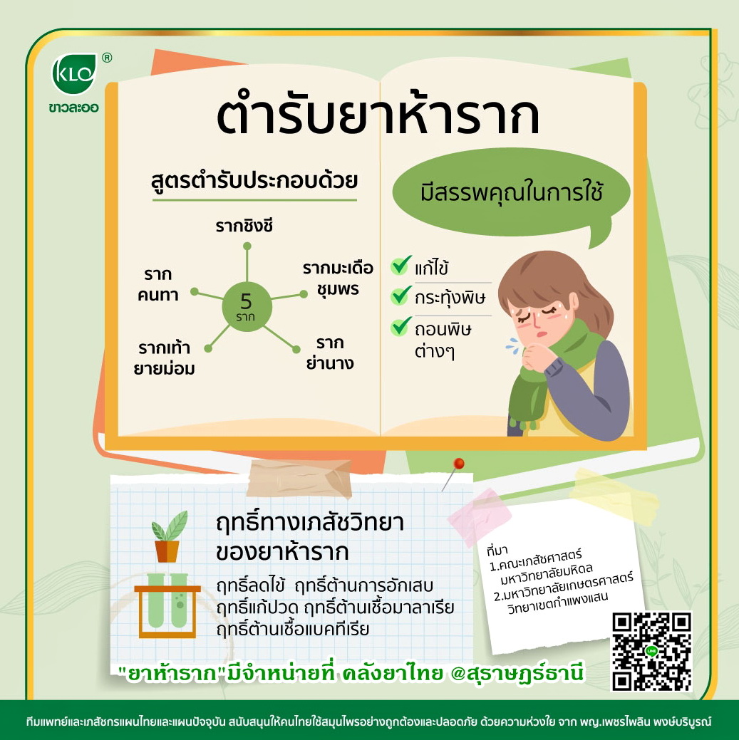 ยาห้ารากสกัด ยาในตำราแพทย์แผนไทย