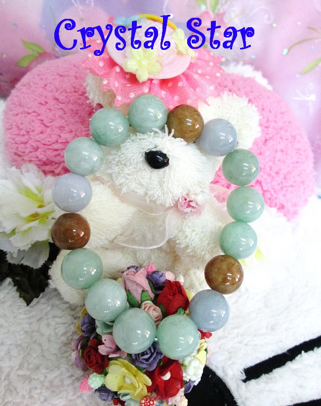 สร้อยข้อมือหยกสีผสม