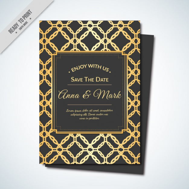 การ์ดแต่งงาน Wedding card สไตล์การออกแบบดีไซน์แบบโทนสีดำและตัดด้วยเส้นสีทองทำให้ดูหรูหรามีสไตล์ การ์ดงานแต่ง ไว้สำหรับ เรียนเชิญแขกผู้มีเกียรติเข้ามาร่วมงานแต่งงาน // ตัวอย่างดีไซน์ การ์ดแต่งงาน การ์ดเชิญ การ์ดสวยๆ