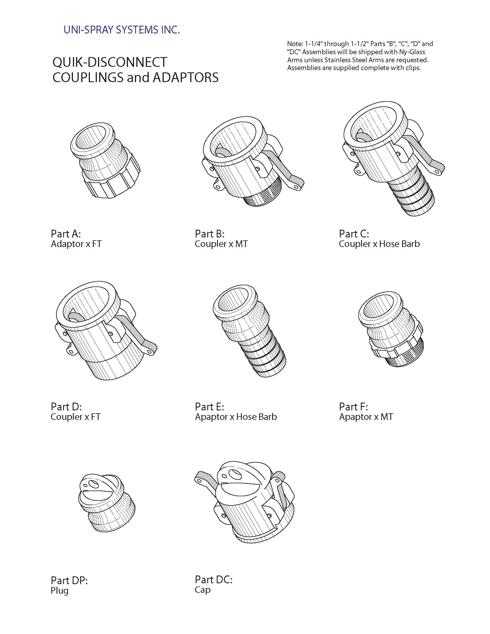 Quick Coupling 2" Part D