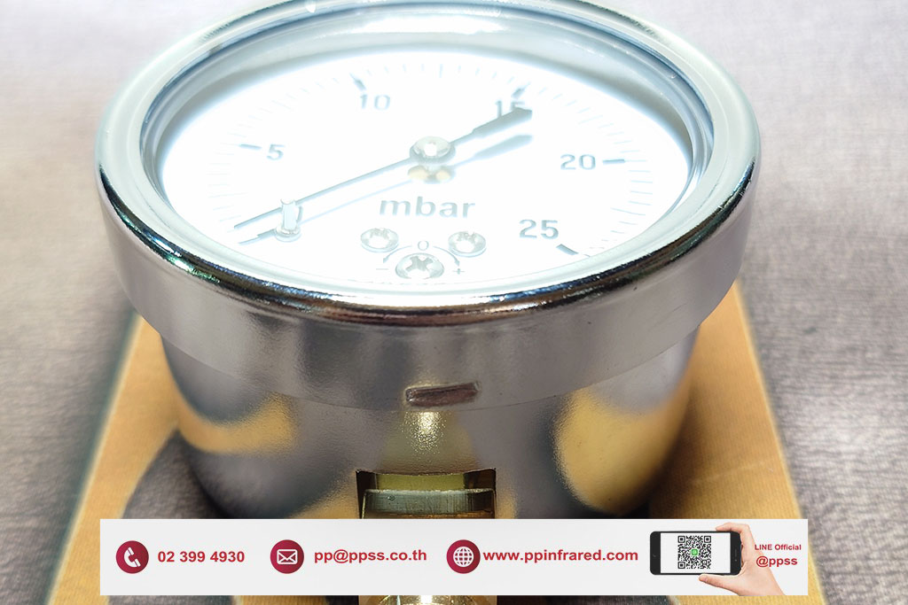 HEATWAVE Pressure Gauge 0-25 mbar l เกจวัดแรงดันแก๊สช่วงแรงดันต่ำ