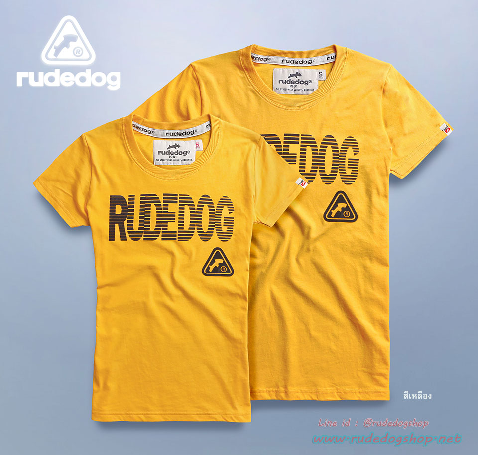 เสื้อยืดแขนสั้นผู้หญิง rudedog รุ่น Fast Lane (ฟาสต์เลน) สีเหลือง
