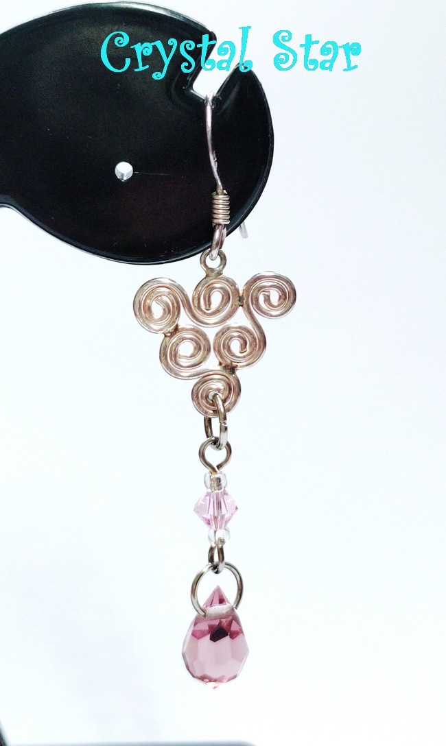 ต่างหูเงินและคริสตัล Swarovski