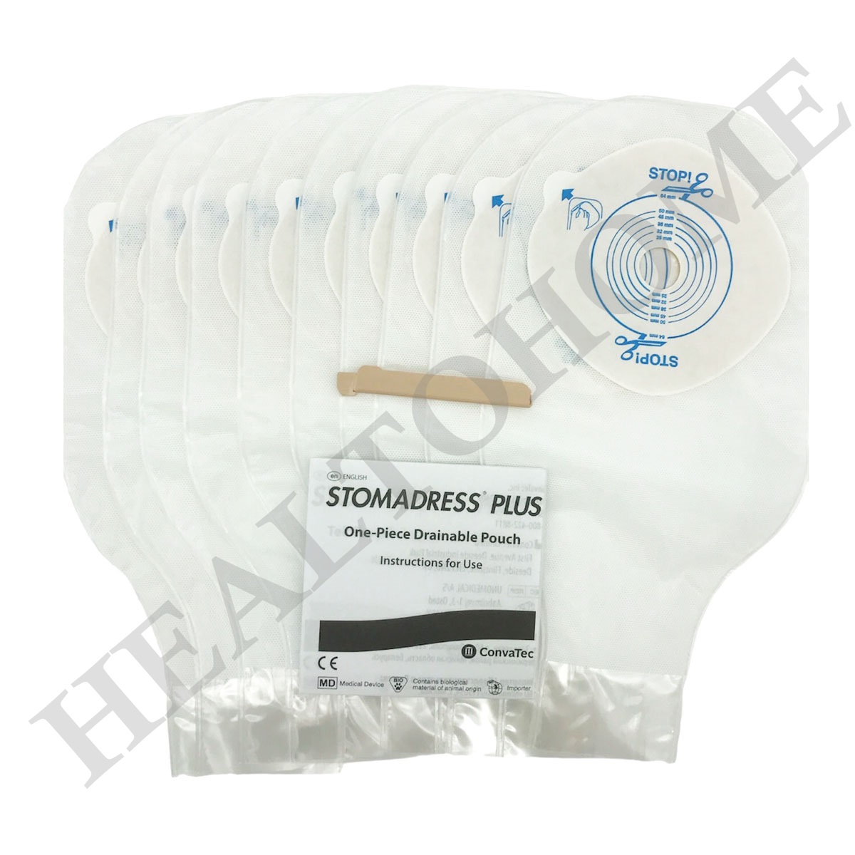 Convatec Stomadress ถุงอุจจาระหน้าท้อง แบบชิ้นเดียว ขนาด 19-64 มม. (Colostomy Bag)