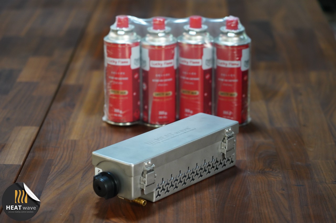 HEATWAVE ANYxGRILL PORTABLE GAS SUPPLY SYSTEM FOR GAS INFRARED TOP GRILL l ชุดจ่ายแก๊สแรงดันต่ำพกพาสำหรับเตาย่าง ใช้กับแก๊สกระป๋อง Luckyflame 355 กรัม