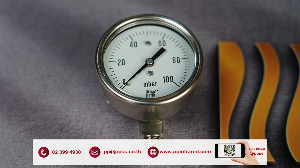 NUOVAFIMA Pressure Gauge 0-100 mbar l เกจวัดแรงดันแก๊สช่วงแรงดันต่ำ