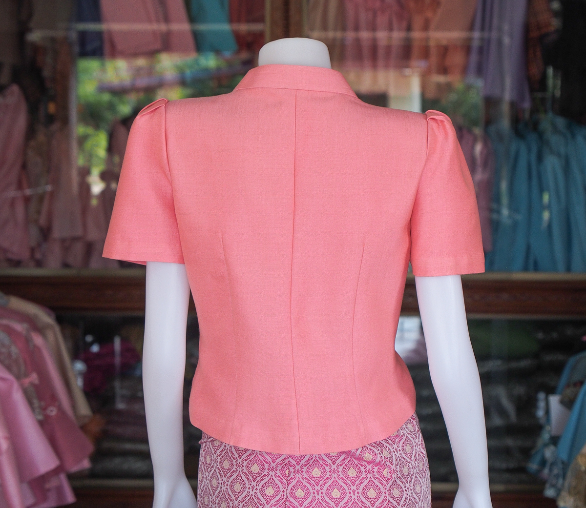 เสื้อผ้าฝ้ายสุโขทัย สีโอรส ไซส์ 2XL