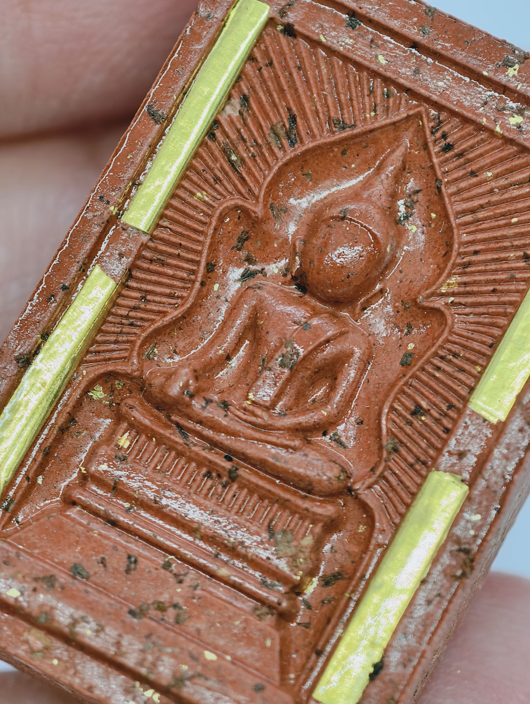 หลวงปู่จื่อ วัดเขาตาเงาะอุดมพร พระสมเด็จ แหวกม่าน มหาโชค ตะกรุดทอง4ดอก KA2594