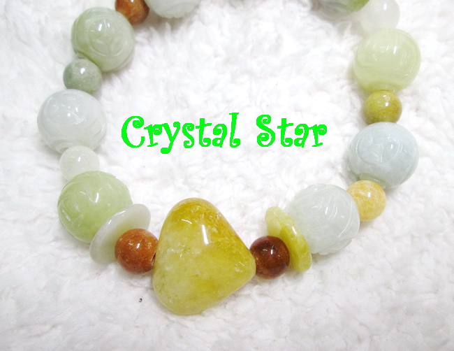 สร้อยข้อมือหยกแกะสลัก