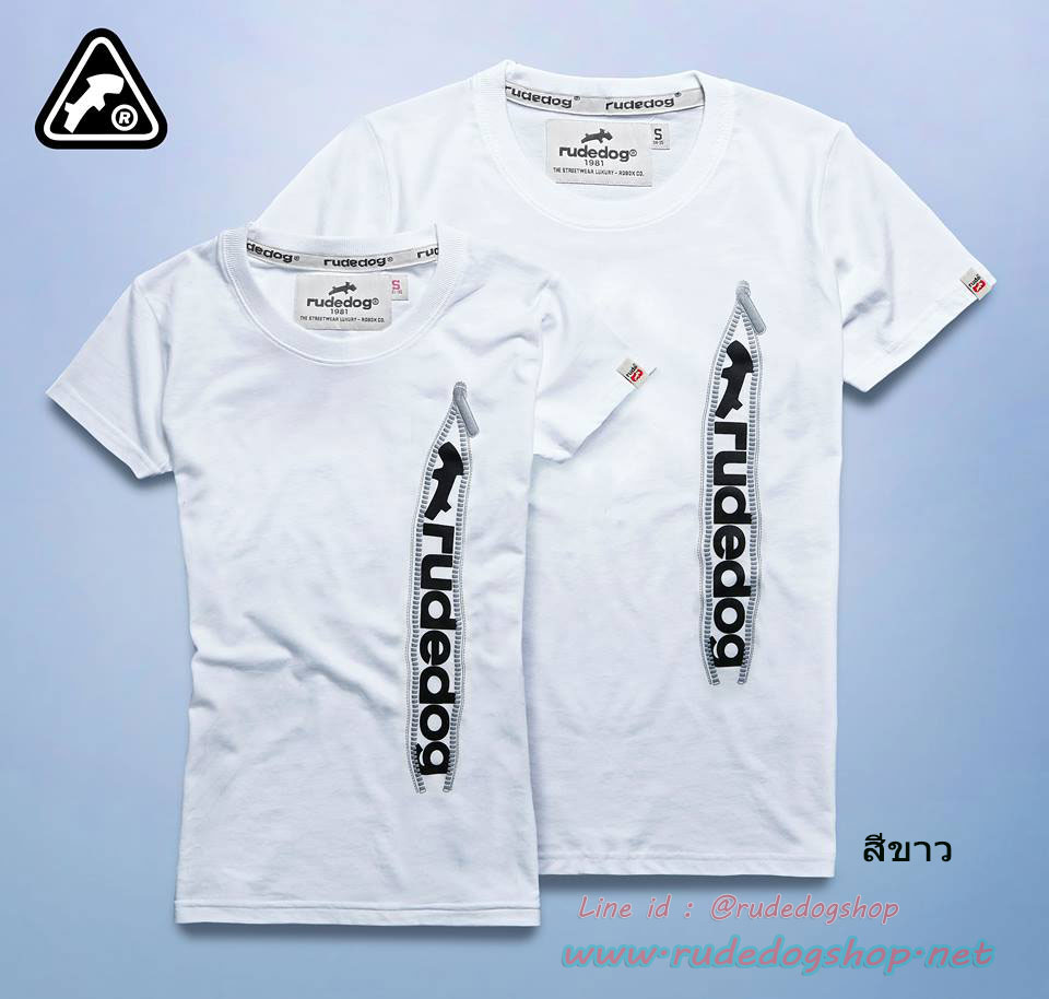 เสื้อยืดคอกรมแขนสั้น rudedog รุ่น Zipper (ซิปเปอร์) Size L