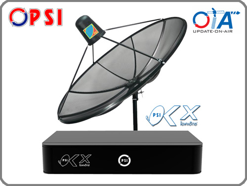 ชุดจานดาวเทียม กล่อง PSI OK-X OTA
