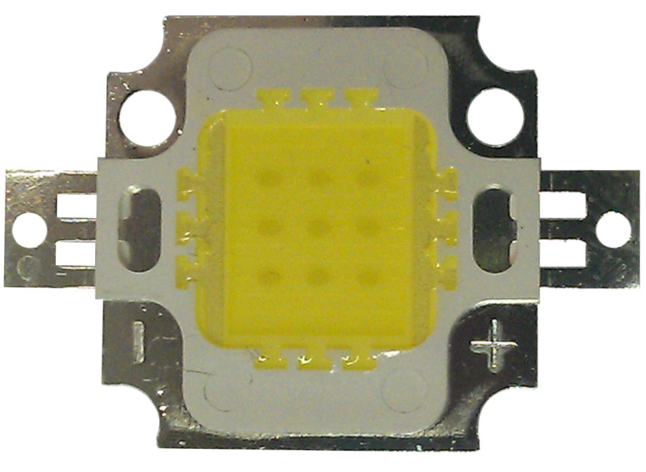 LED 10W แสงขาว 6500K 900LM 9V-12V แบบที่ 2 ทรงสี่เหลี่ยม