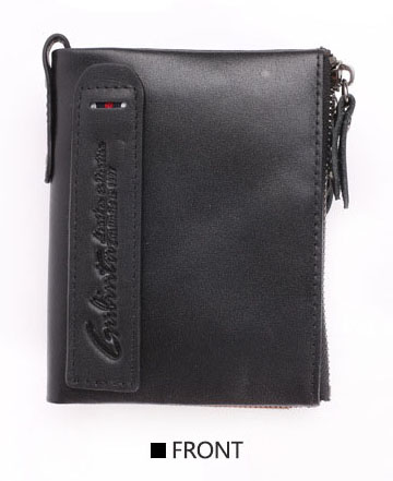 กระเป๋าสตางค์ผู้ชาย JB-005 [สีดำ มีซิป]