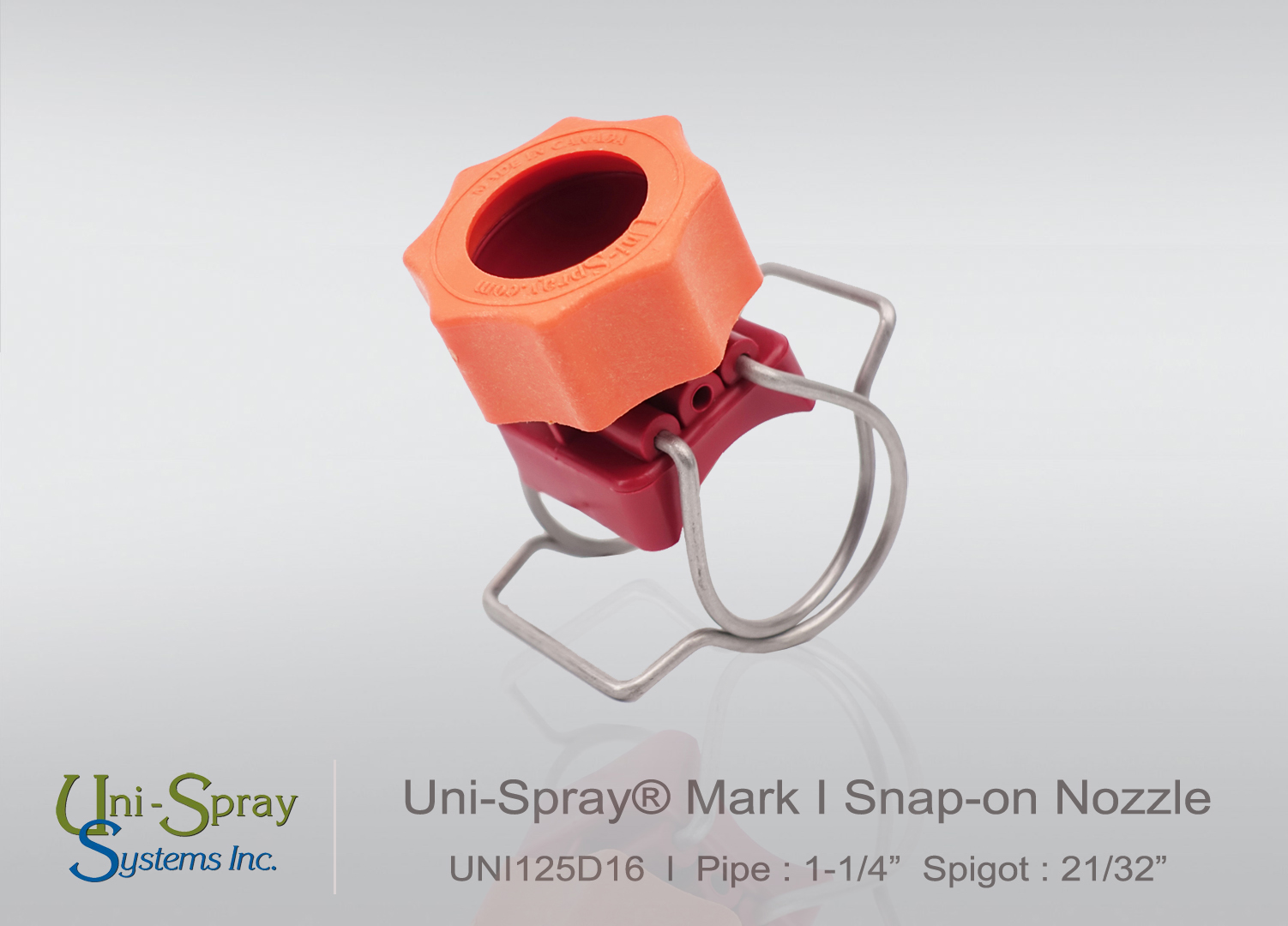 MARK-I Nozzle Body Clamp 1-1/4" หัวฉีดพ่นน้ำอุตสาหกรรม พลาสติกโพลีโพรพิลีน