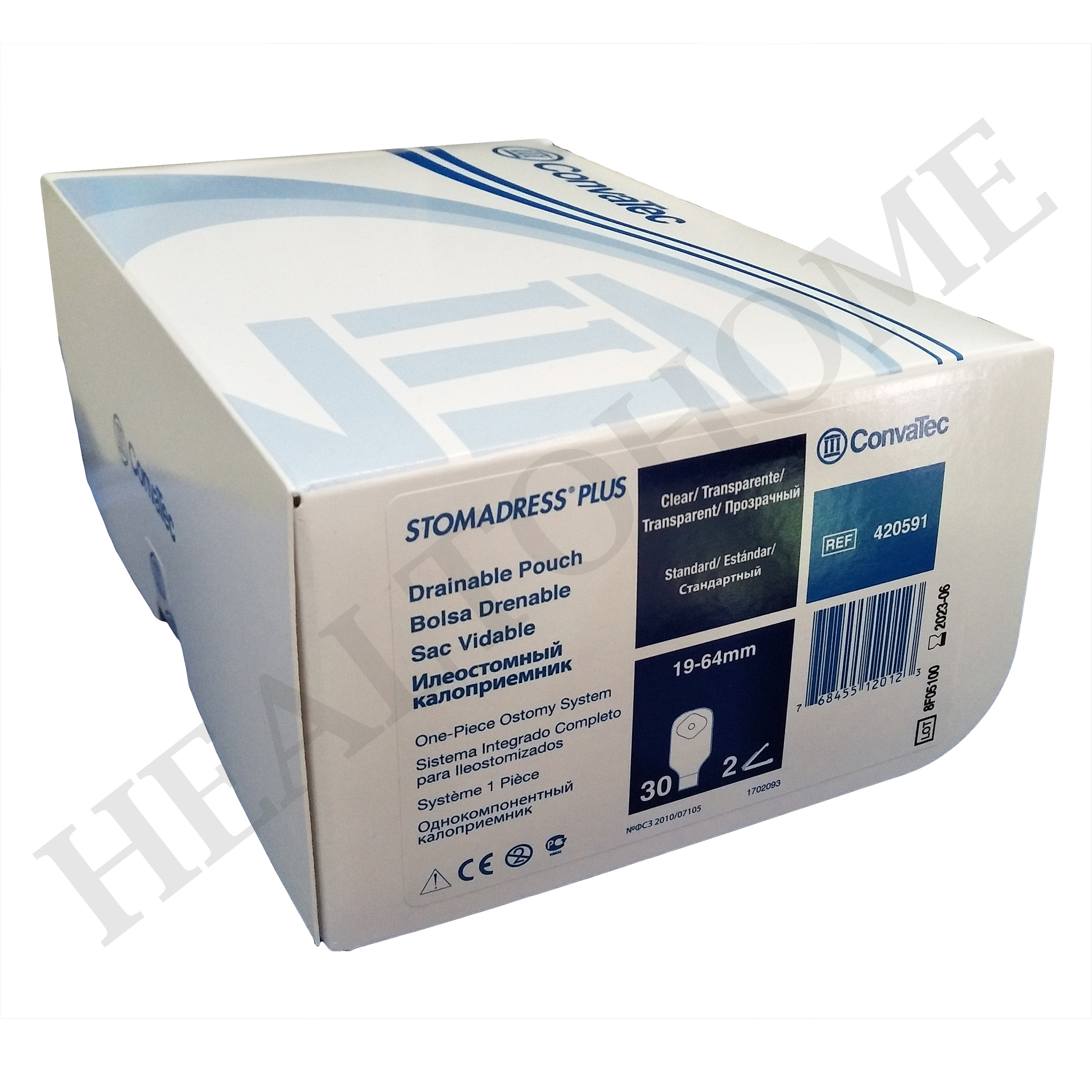 Convatec Stomadress ถุงอุจจาระหน้าท้อง แบบชิ้นเดียว ขนาด 19-64 มม. (Colostomy Bag)