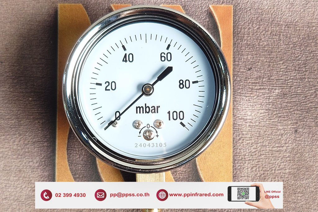HEATWAVE Pressure Gauge 0-100 mbar l เกจวัดแรงดันแก๊สช่วงแรงดันต่ำ
