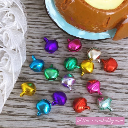 กระพรวน 8 mm. คละสี (10 ชิ้น)