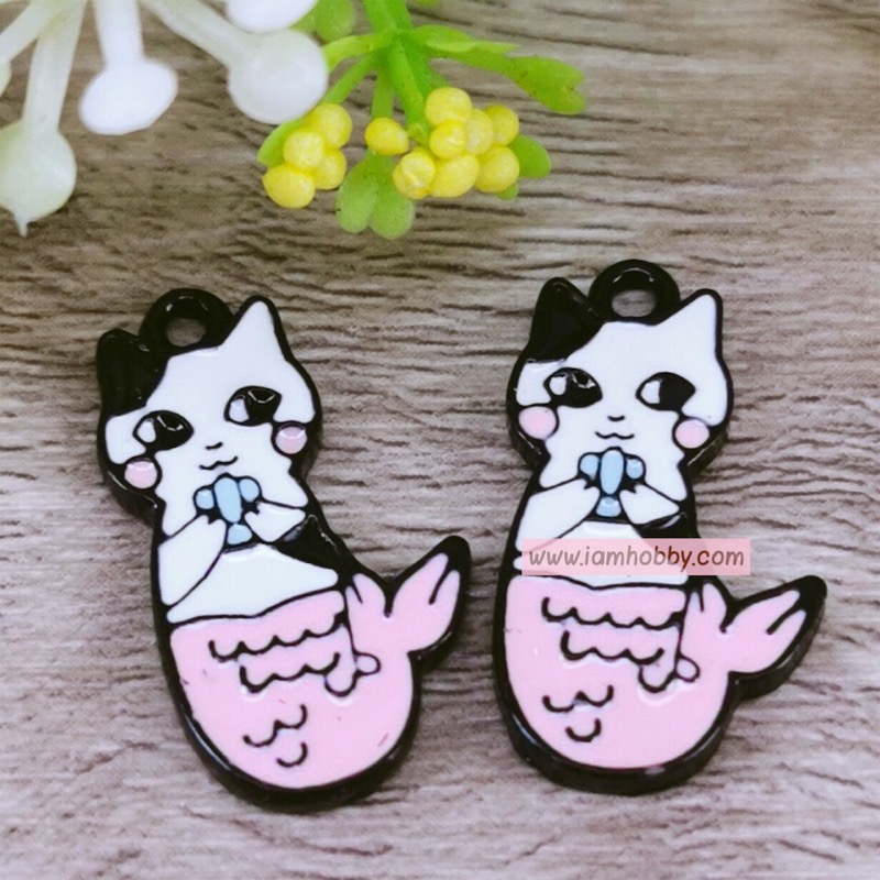 จี้โลหะน้องแมวน่ารักๆ (แพ็ค 2 ชิ้น)