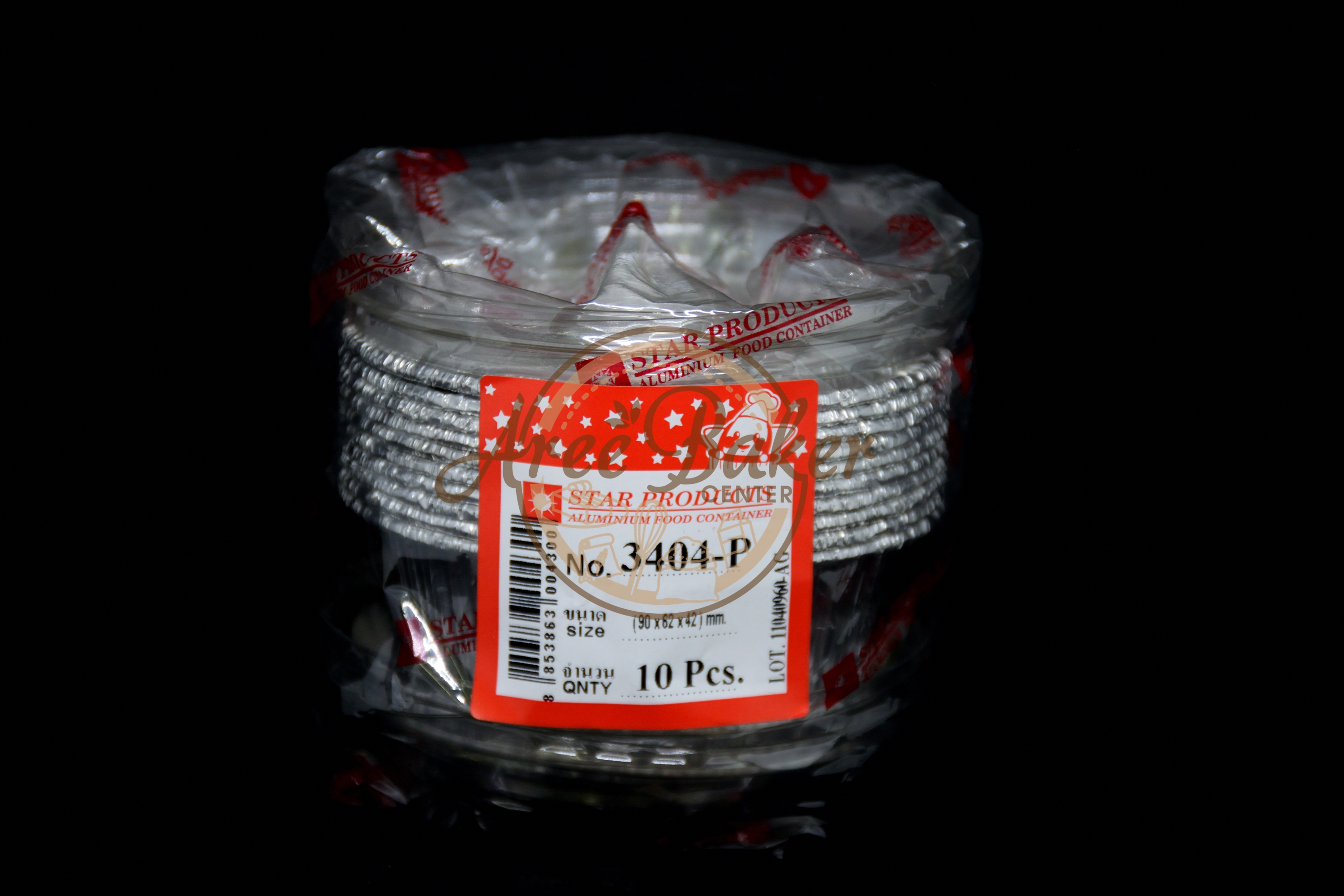 ถ้วยฟอยล์ 3404-P 10ชิ้น
