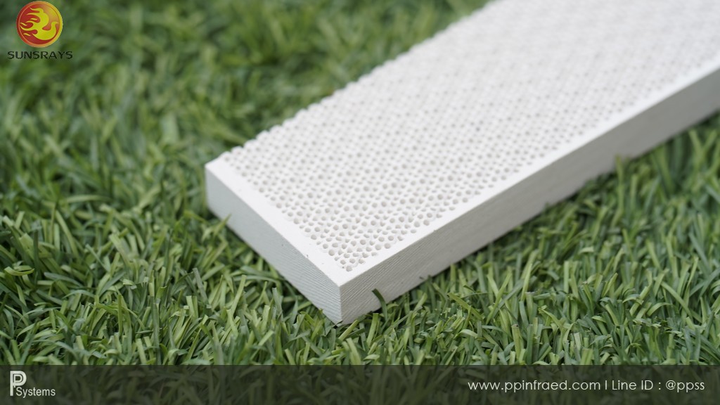 กระเบื้องหัวเตาอินฟาเรด แผ่นรังผึ้งหัวเตา HEATwave Cordierite Plaque (China) ขนาด 132x46x13