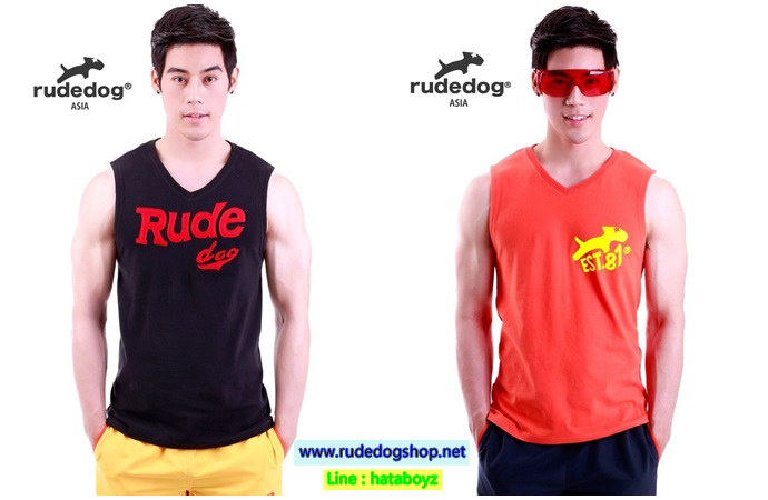 เสื้อยืดคอวีแขนกุด rudedog รุ่น GYM (ยิม)