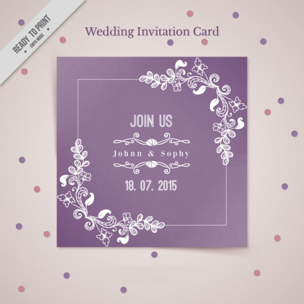 การ์ดแต่งงาน Wedding card สไตล์การออกแบบดีไซน์โดยใช้สีม่วงและตกแต่งลวดลายด้วยสีขาวทำให้ดูโดดเด่นและลงตัวสุดๆ การ์ดงานแต่ง ไว้สำหรับ เรียนเชิญแขกผู้มีเกียรติเข้ามาร่วมงานแต่งงาน // ตัวอย่างดีไซน์ การ์ดแต่งงาน การ์ดเชิญ การ์ดสวยๆ
