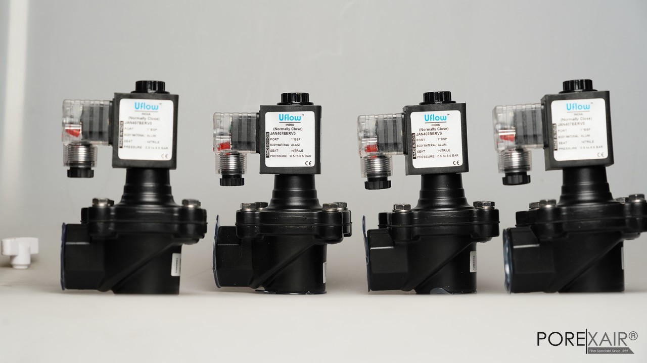 UFLOW 1" Pulse Jet Dust Collector Angle Type Solenoid Valve 220V NC "INDIA" l โซลินอยด์วาล์วกำจัดฝุ่น พัลส์วาล์ว ทำความสะอาดถุงกรองฝุ่น