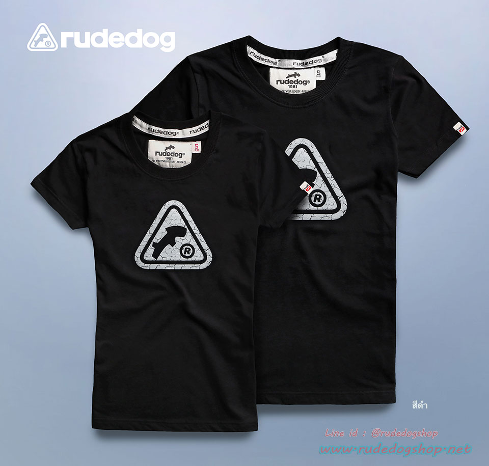เสื้อยืดแขนสั้นผู้หญิง rudedog รุ่น Captain (กัปตัน) สีดำ