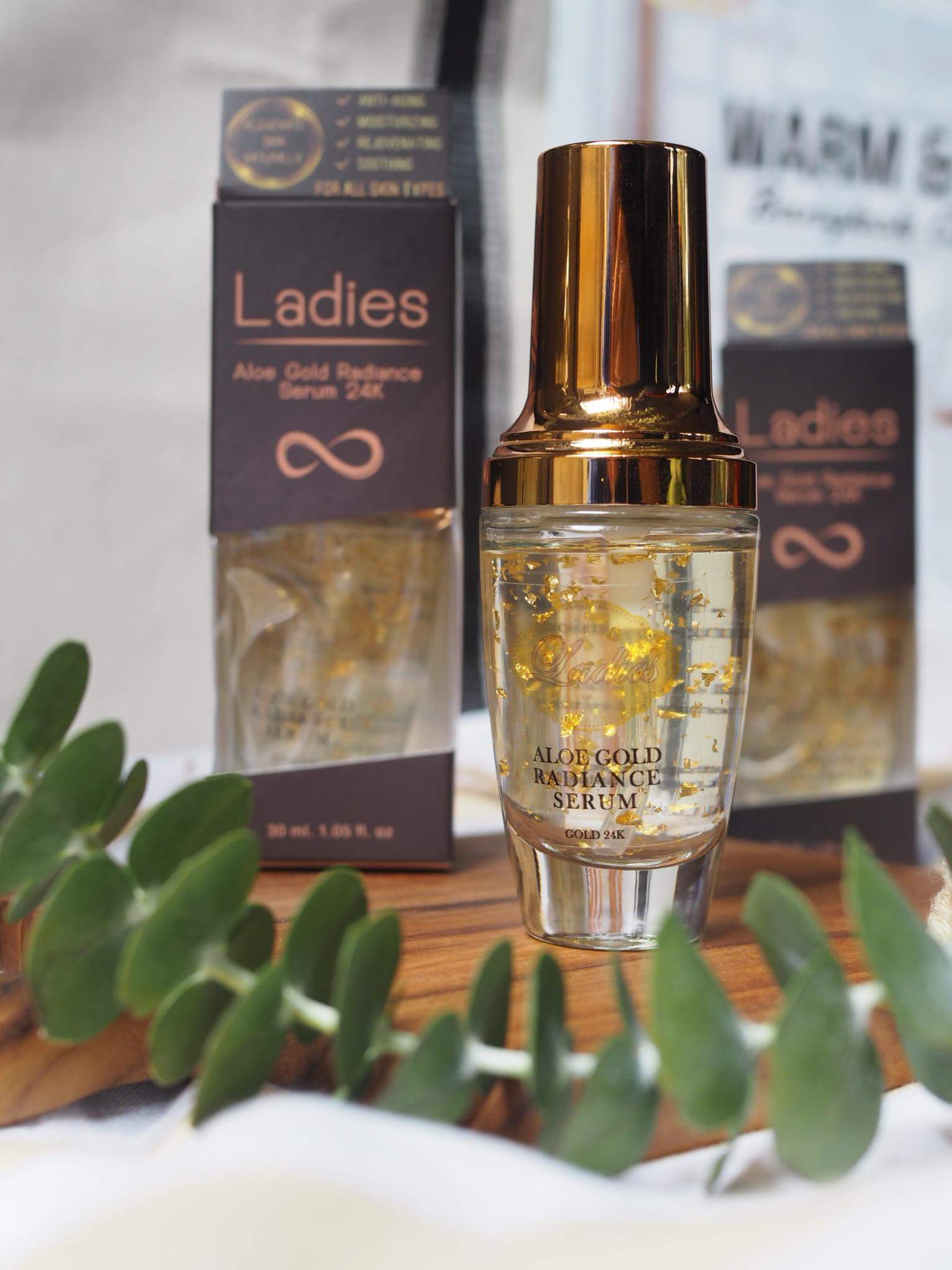 Ladies Aloe Gold Radiance Serum เซรั่มว่านหางจระเข้เข้มข้นผสมทองคำ 24K