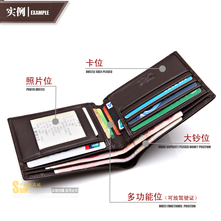 กระเป๋าสตางค์ผู้ชาย SEPT WOLVES รหัส SW001 [สีน้ำตาล]