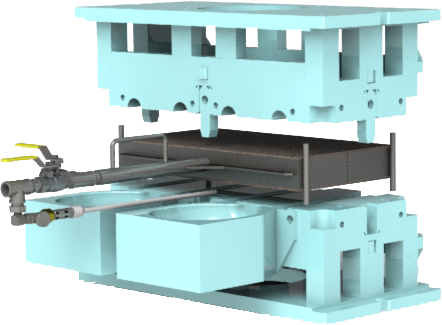 DF Series x MFB Gas Burner l หัวเตาอินฟาเรดแก๊สเปลวไฟสองหน้า - สำหรับอุ่นร้อนโมลด์การหล่ออลูมิเนียม