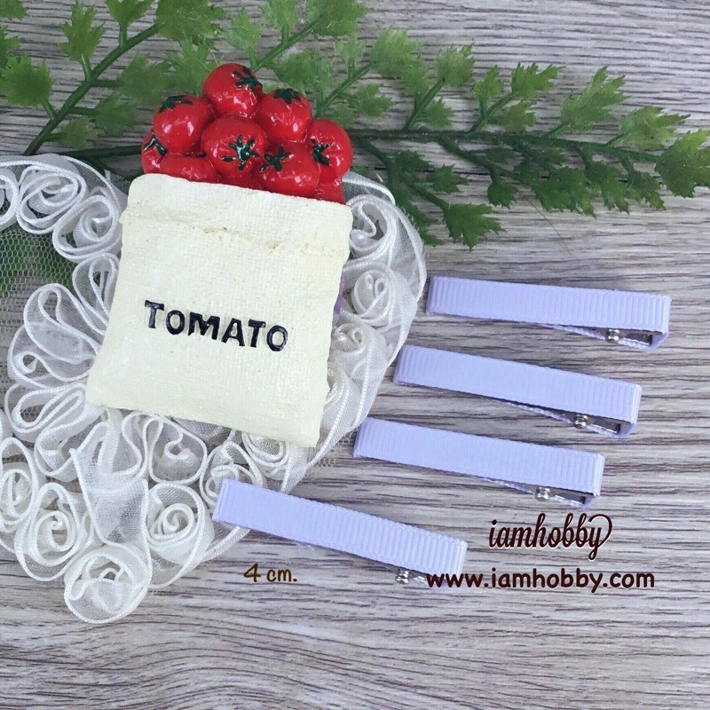 กิ๊บหุ้มผ้า ขนาด 4 cm. (แพ็คละ 10 ชิ้น/สี) (เลือกสี)
